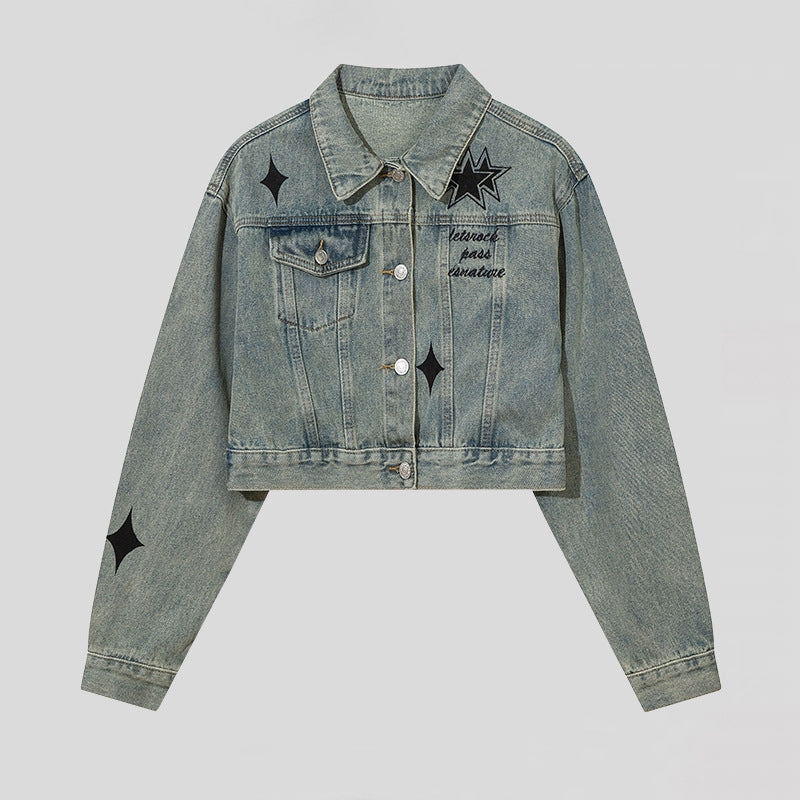 American High Street Vintage XINGX Embroidered Denim Jacket