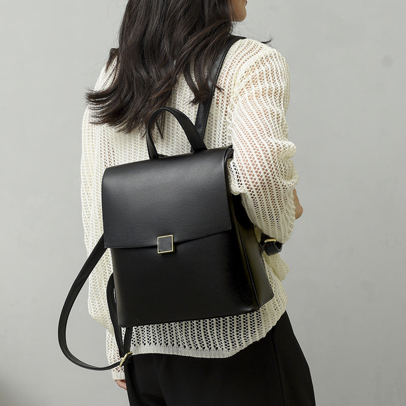 Soft Leather All-match Student Fashion Travel Bag