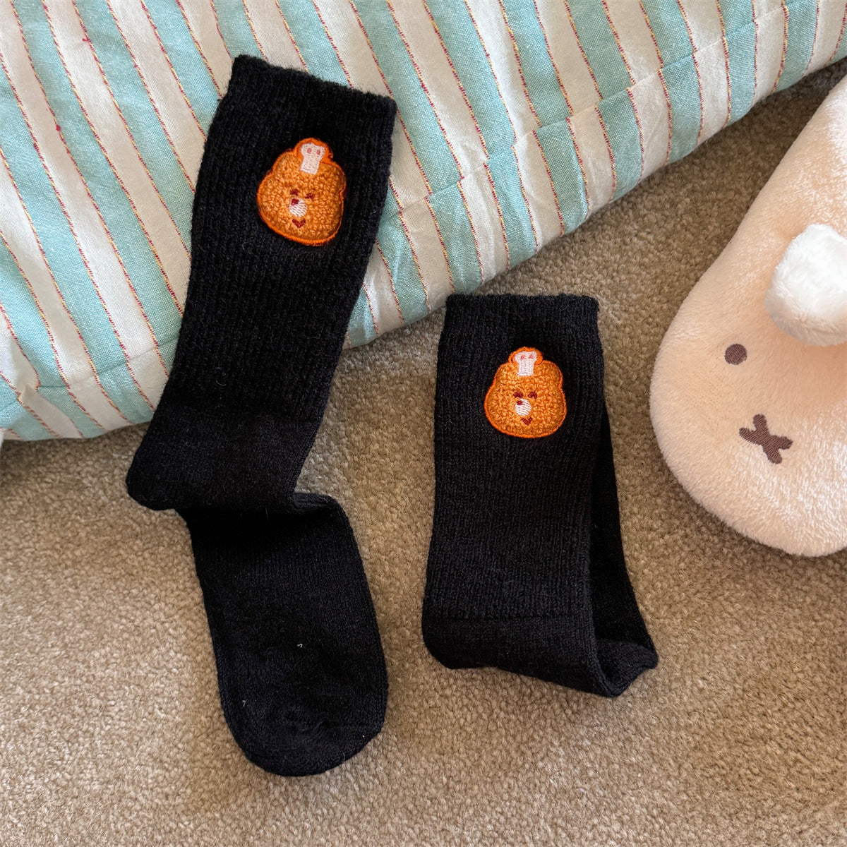 Thickened Winter Wool Socks For Warmth And Cuteness