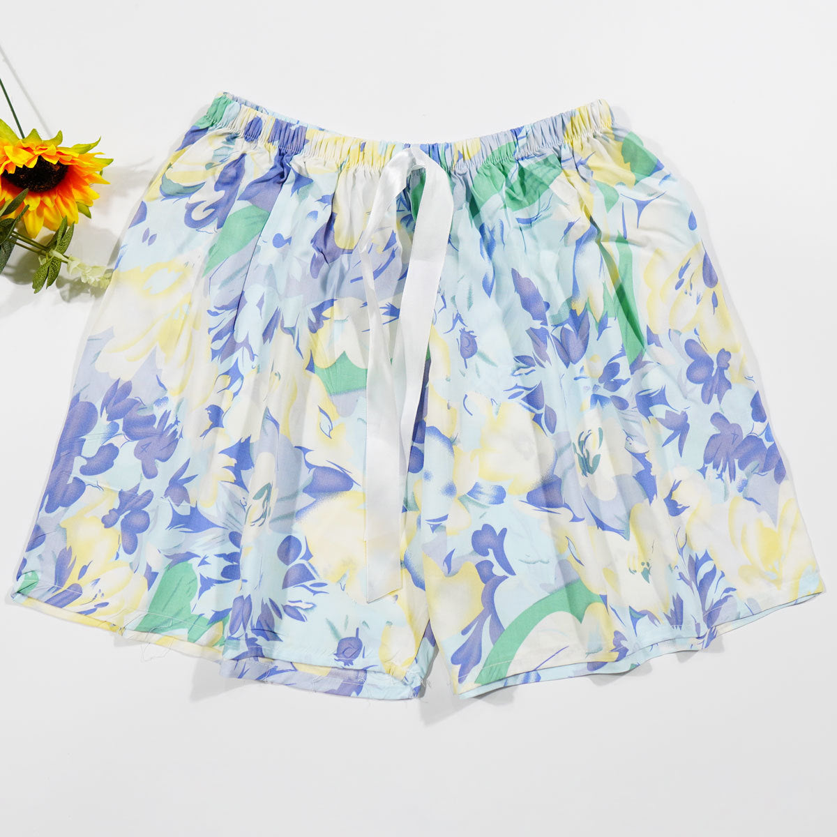 Women's Cotton Silk Shorts Plus Size Homewear Beach Pants