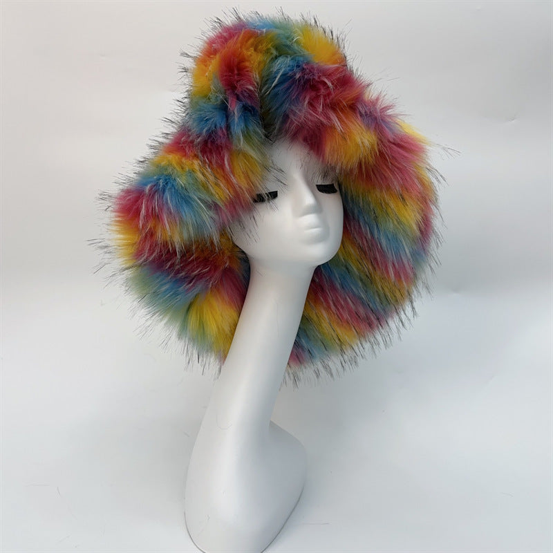 Fashionable All-match Raccoon Fur Hat