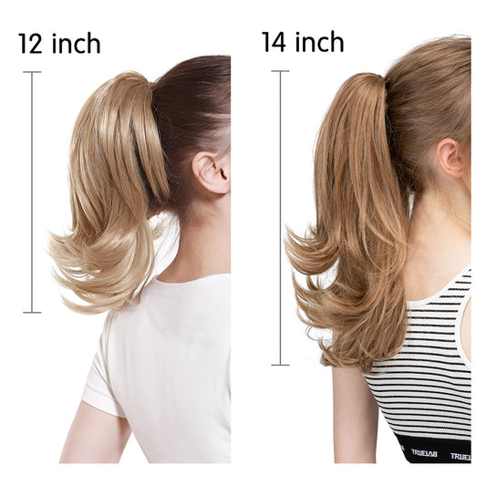 Silk Wig Women's Long Hair Slightly Curly Short Curly
