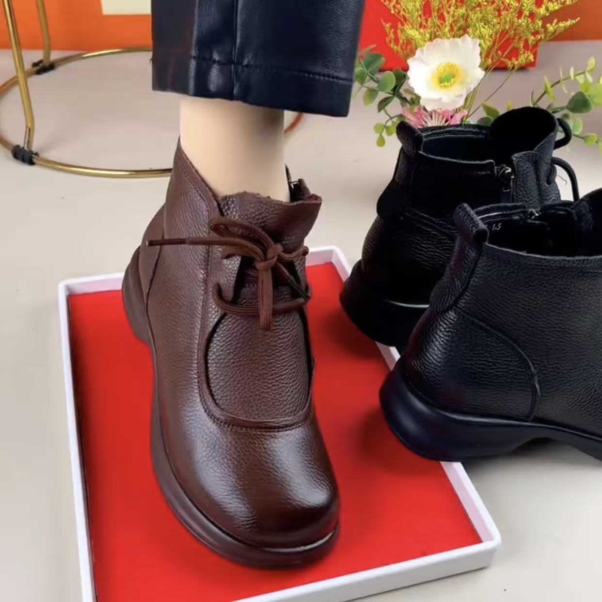 Women's  British-style Ankle Boots With Flat