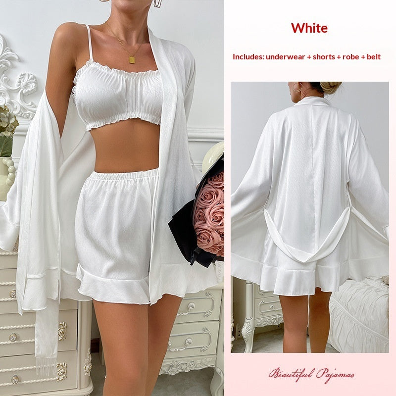 Womens Fashionable Sexy Camisole And Shorts Pajama Set