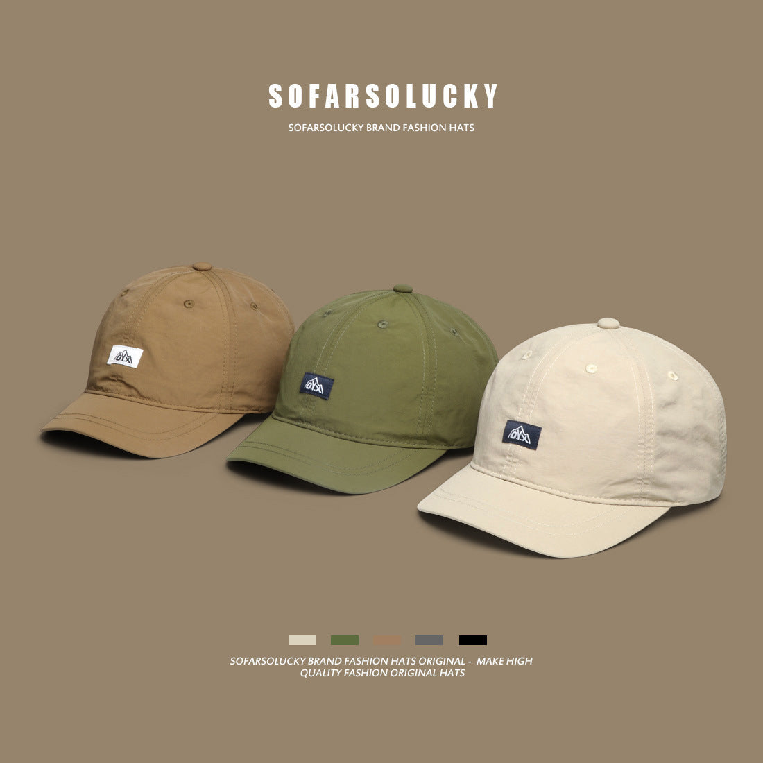 Simple Versatile American Retro Short-brim Cap