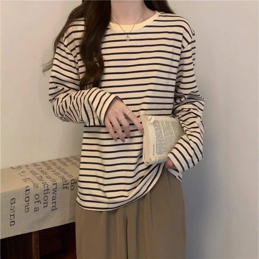 Women's Casual And Versatile Striped Casual Top