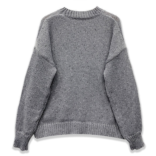 Plus Size Women's Sweater Long Sleeve V-neck Pullover Loose Sweater