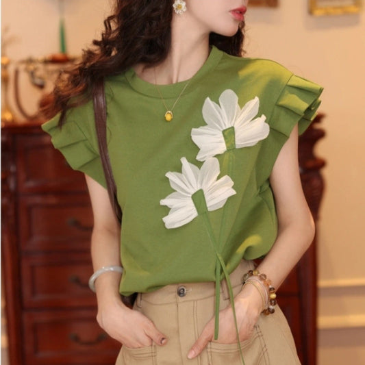 Summer New French-Style Short-Sleeve T-Shirt For Women