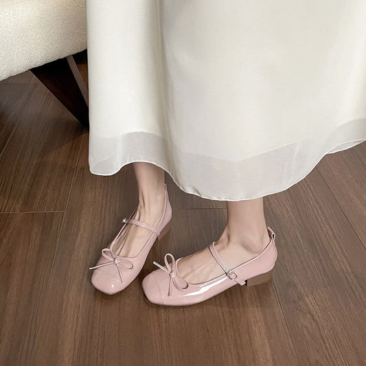 Multicolor Comfortable Low Heel Retro Easy Matching Soft Bottom Flats