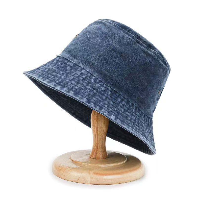 Women's Washed Denim Sun-Protective Bucket Hat