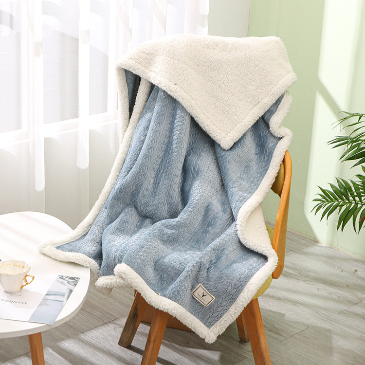 Winter Lamb Office Nap Shawl Blanket