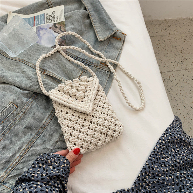 Woven Bag Fashion One-shoulder Western Style Messenger Texture