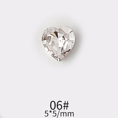 Manicure Diamant Tilbehør Hjerte Vanddråber