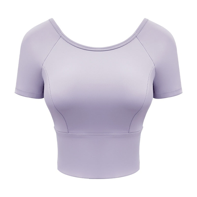 New Fitness Cross Beauty Back Integrated Chest Pad Sports Outdoor Top