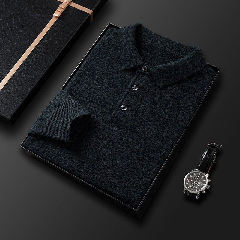 Efterår Casual Langærmet Polo Sweater