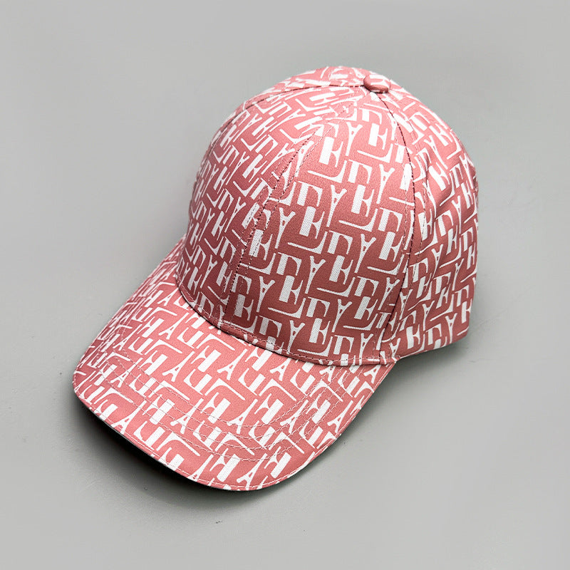 Sun-proof Houndstooth Letter Baseball Cap Men's And Women's Outdoor Breathable