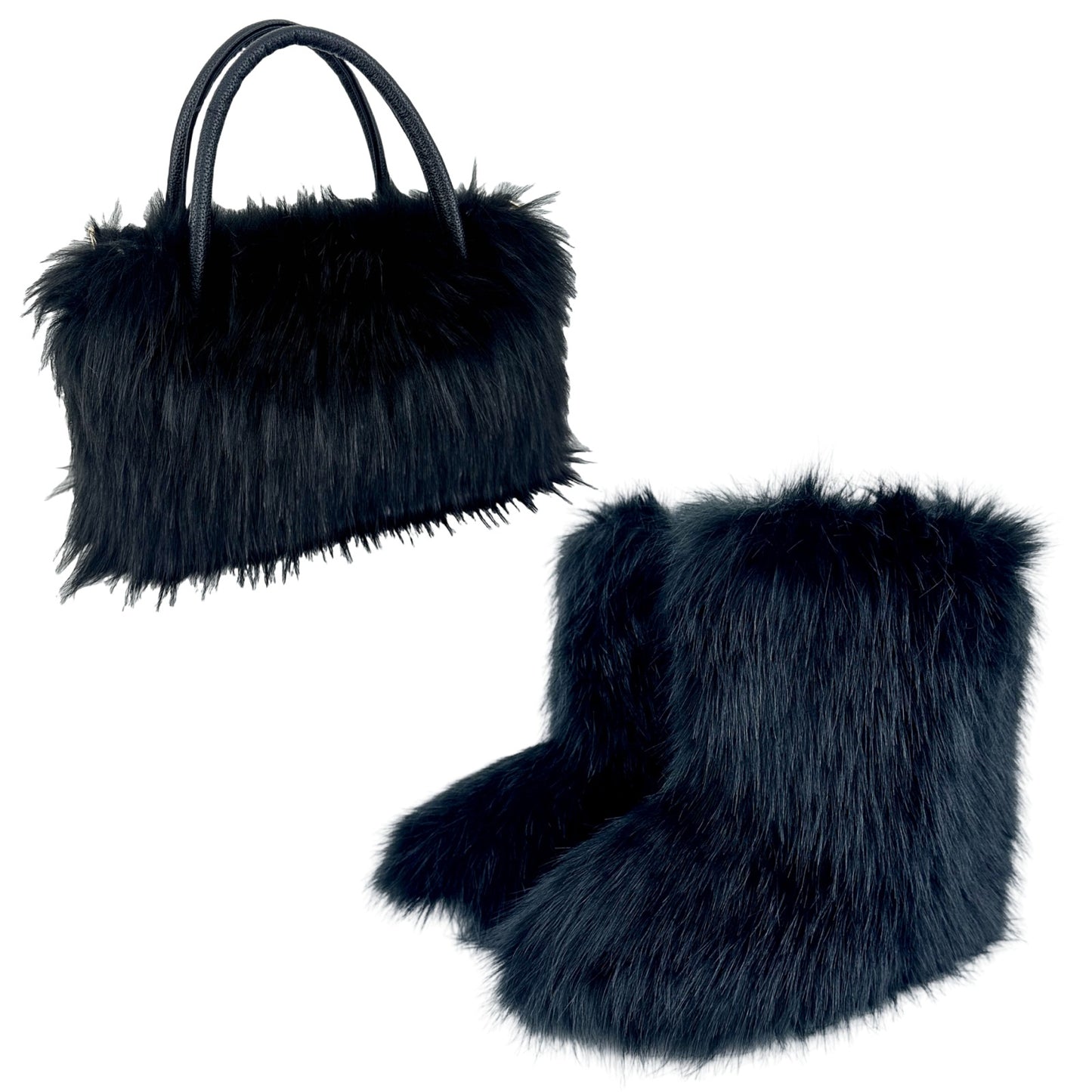 All-match High-texture Raccoon Fur Handbag