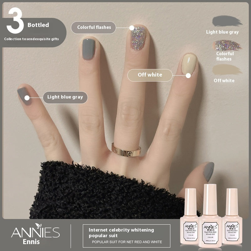 Women's Three-color New Ice Jelly Nude Color Gel Nail Polish Suit