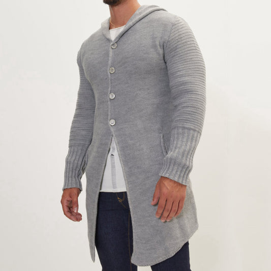 Mellemlang cardigan med lommer