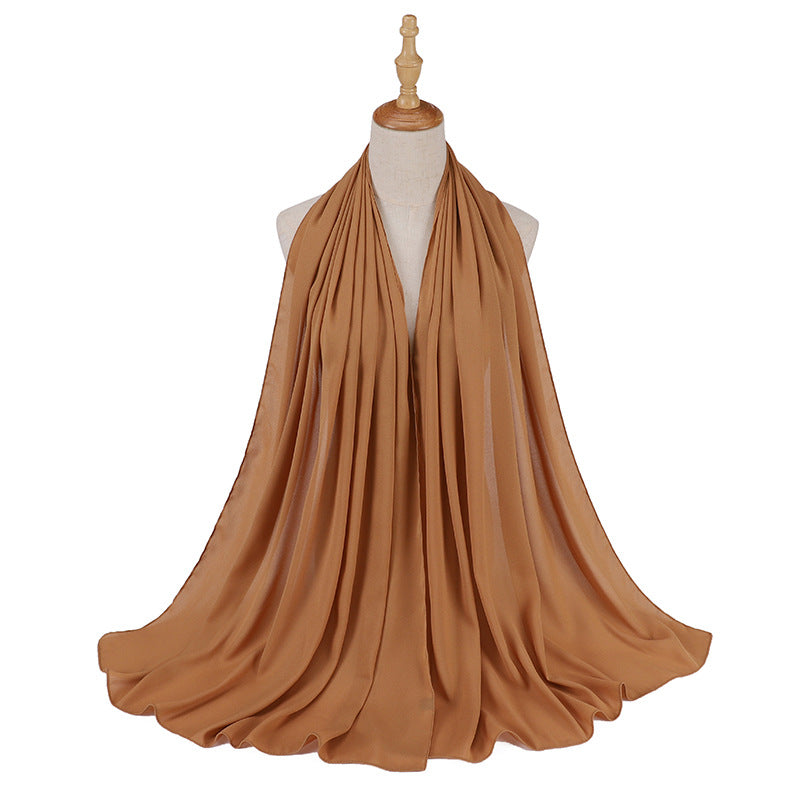 Malaysia Shiny Toe Cap Solid Color Scarf