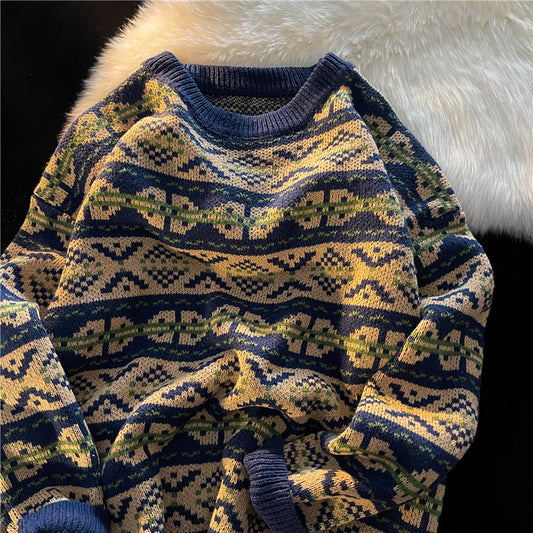 Men's Loose Retro Ethnic Leisure Warm Sweater