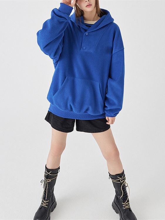 Polarfleece Trendy Løs All-match Pullover Toppe
