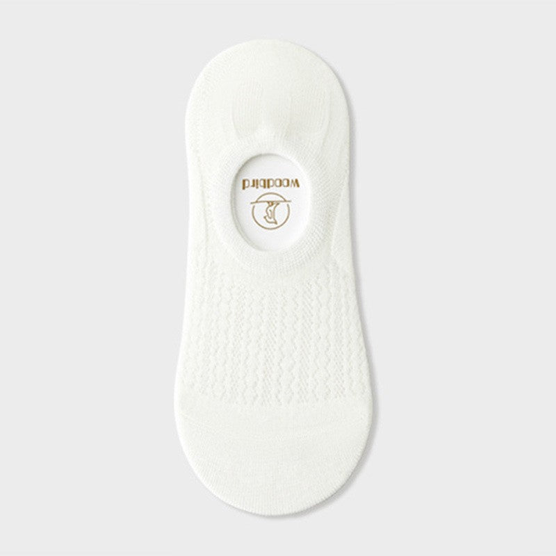 Women's Summer Mesh Thin Invisible Socks Solid Color Breathable Low-Top Silicone Non-Slip No-Slip Short Socks