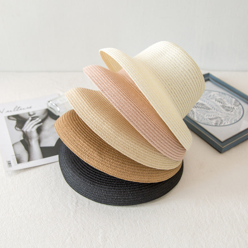 Ladies Vacation Beach Flat Top Straw Hat