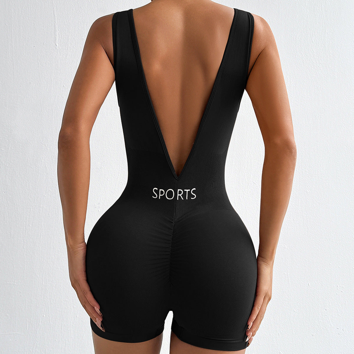 Deep-V Waist Yoga Jumpsuit For Shaping And Fitness