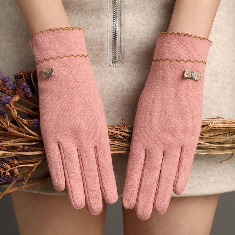 Women's Outdoor Cycling Touch Screen Gloves Without Inverted Fleece