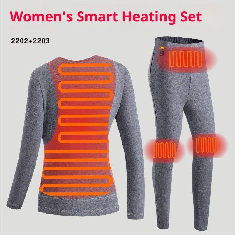 Smart Heating Constant Temperature Pure Color Warm Keeping Underwear