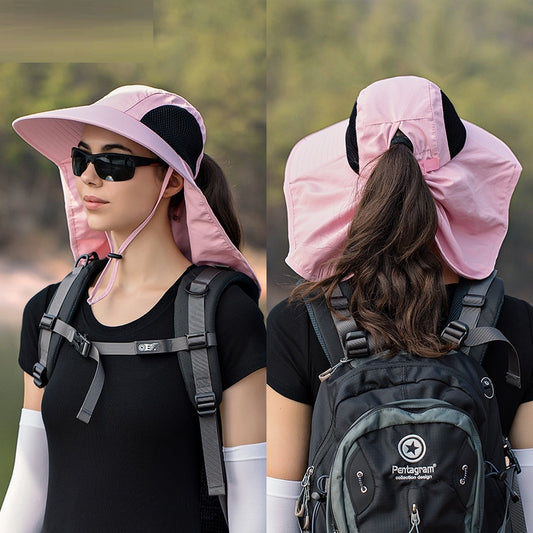 Mesh Breathable Big Brim Summer Outdoor Sunshade Sun Protection Hat Children