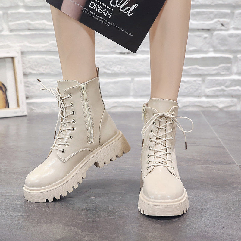 Net Celebrities Increase In British Style Martin Boots Female Ins Tide Wild