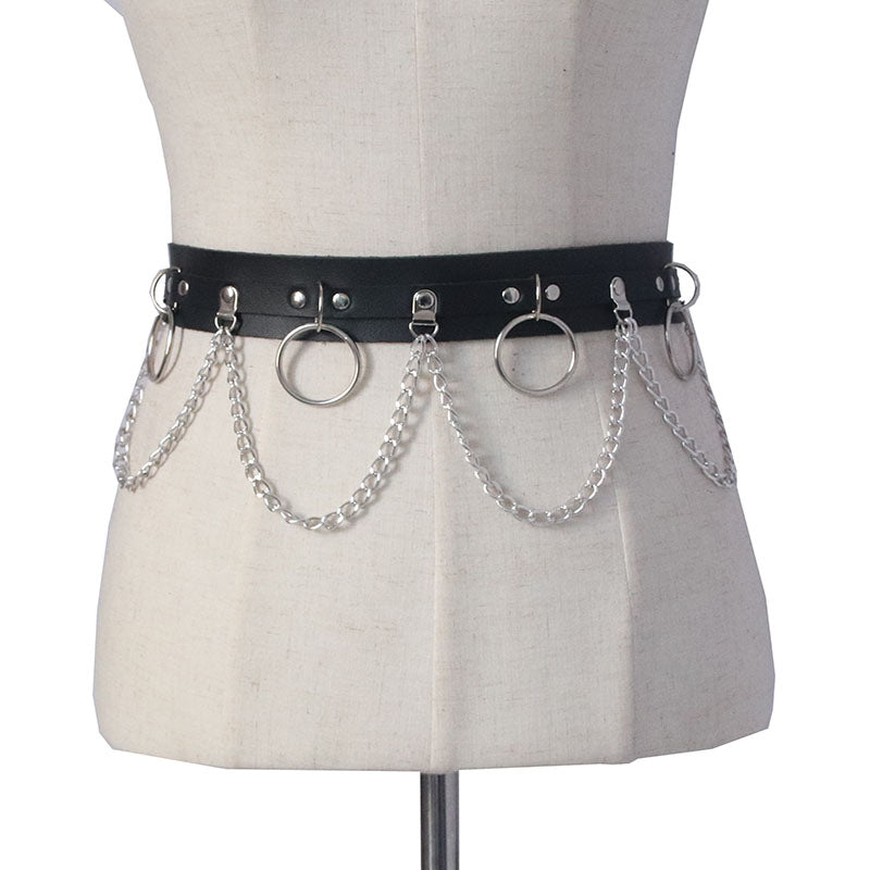 Europe And The United States Punk Wind Decorative Belt Personality Metal Chain Belt