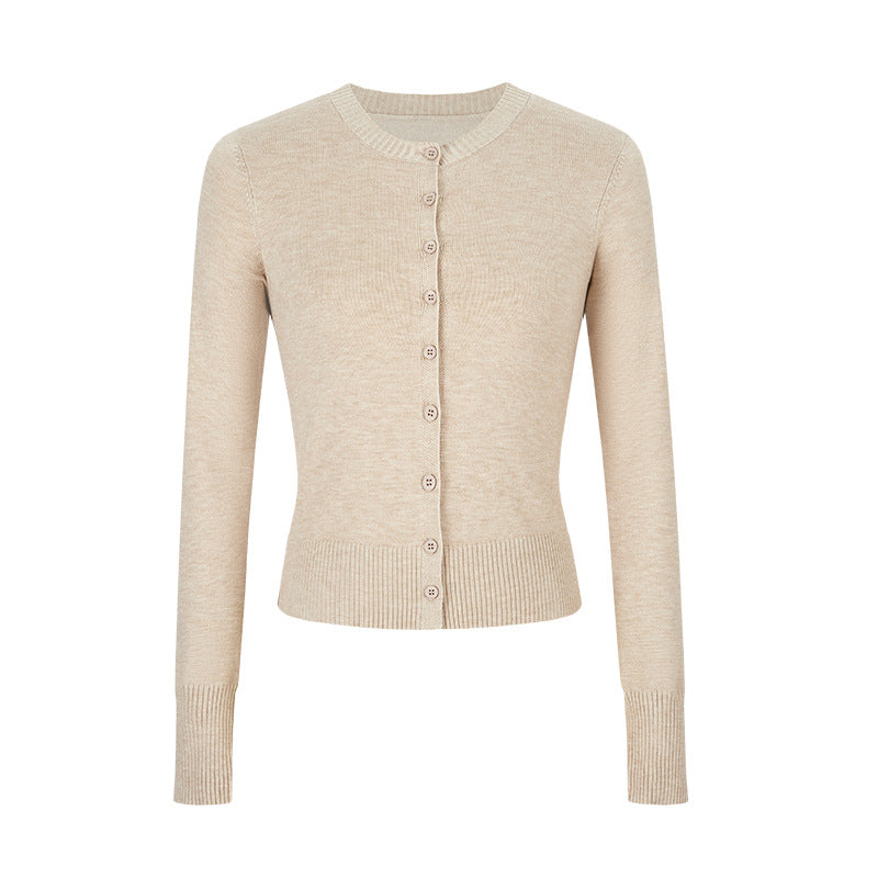 Women's Autumn Hot Girl Short Thin Coat Long-sleeved Sweater