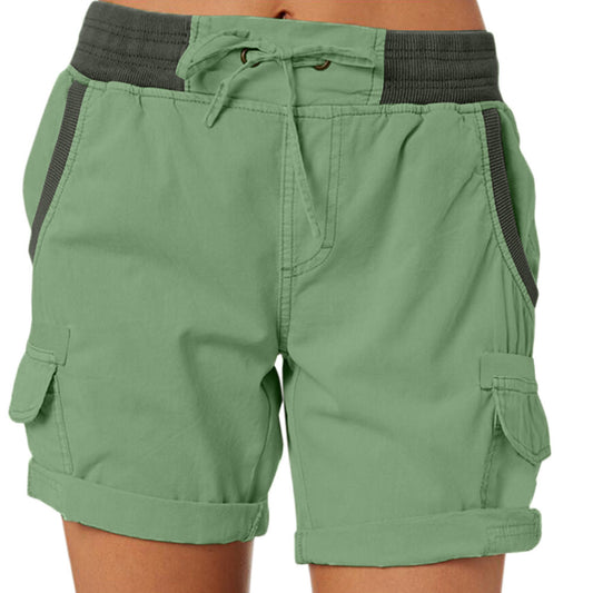 Women's Fashion Casual Loose High Waist Cotton Linen Shorts
