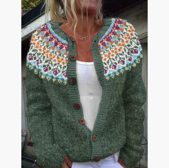Women's Simple All-match 3D Digital Pattern Printed Sweater
