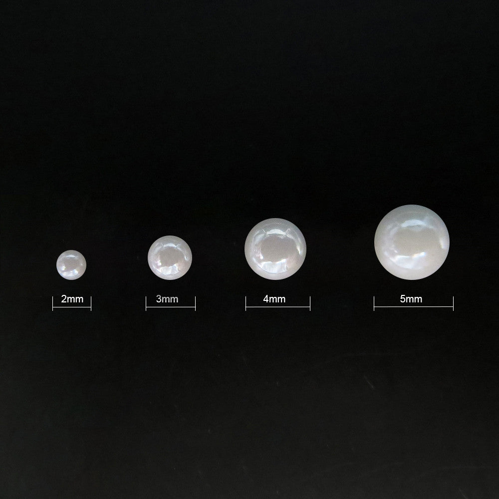 Plastic Flat Bottom Semicircle Pearl