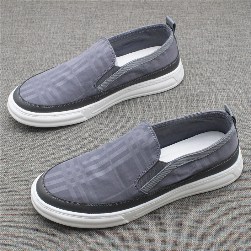Thick Black Canvas Men's Breathable Soft Sole Casual Shoes