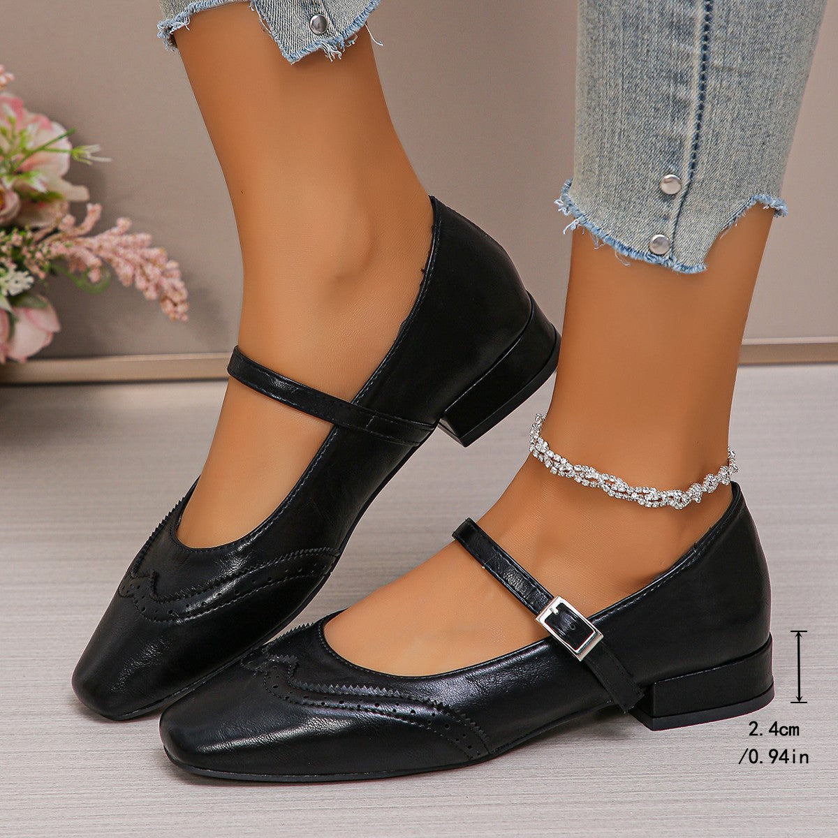 Nye Damer Casual Peep-toe Pumps Med En Enkel Remspænde