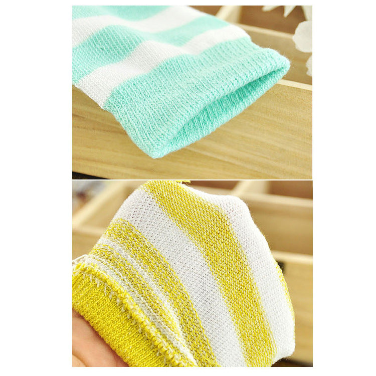 Ladies Striped Five-toed Cotton Socks In Tube Casual