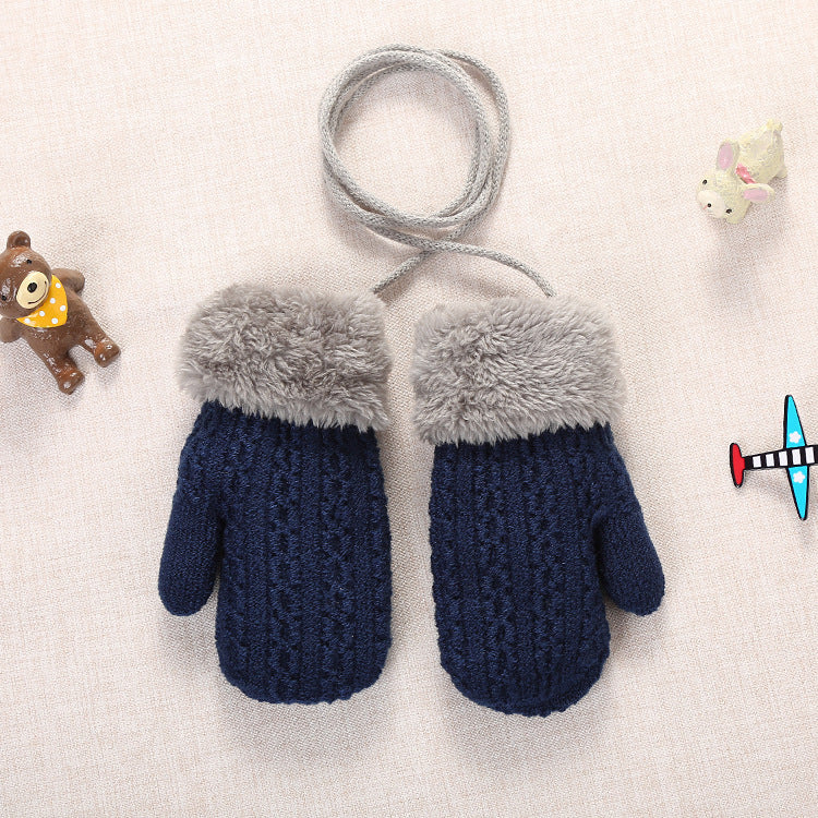 Double-layer Knitted Drop-resistant Velvet Gloves
