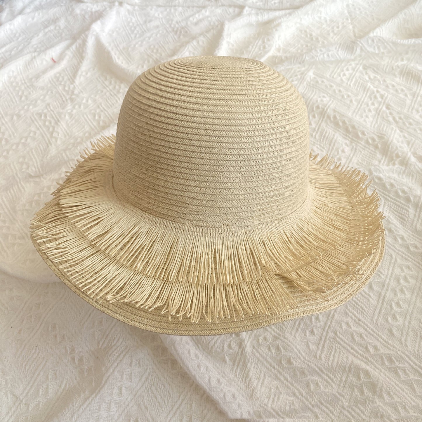 Women's Fashion Temperament Tassel Seaside Beach Sunshade Straw Hat