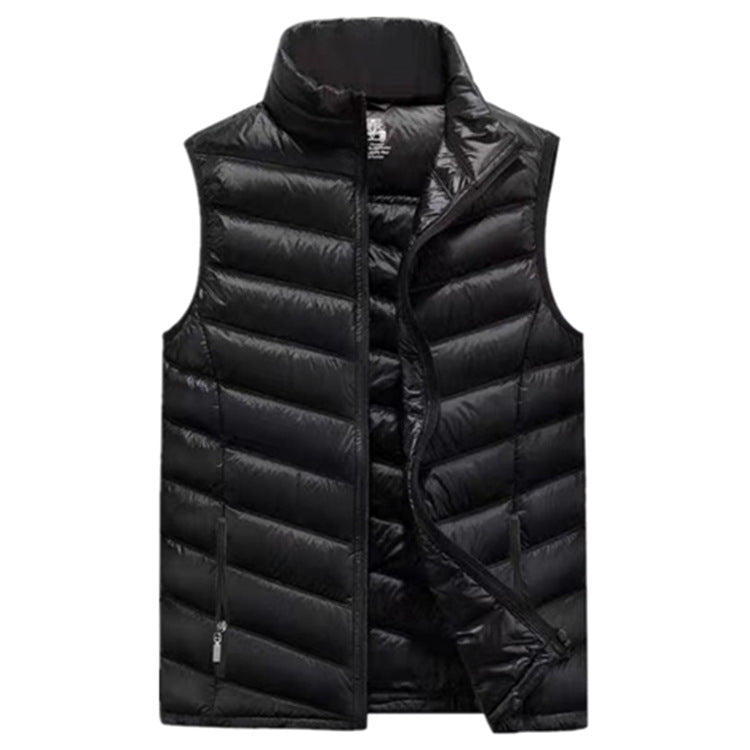 Down Cotton Men's Vest Stand Collar Waistcoat Warm Jacket