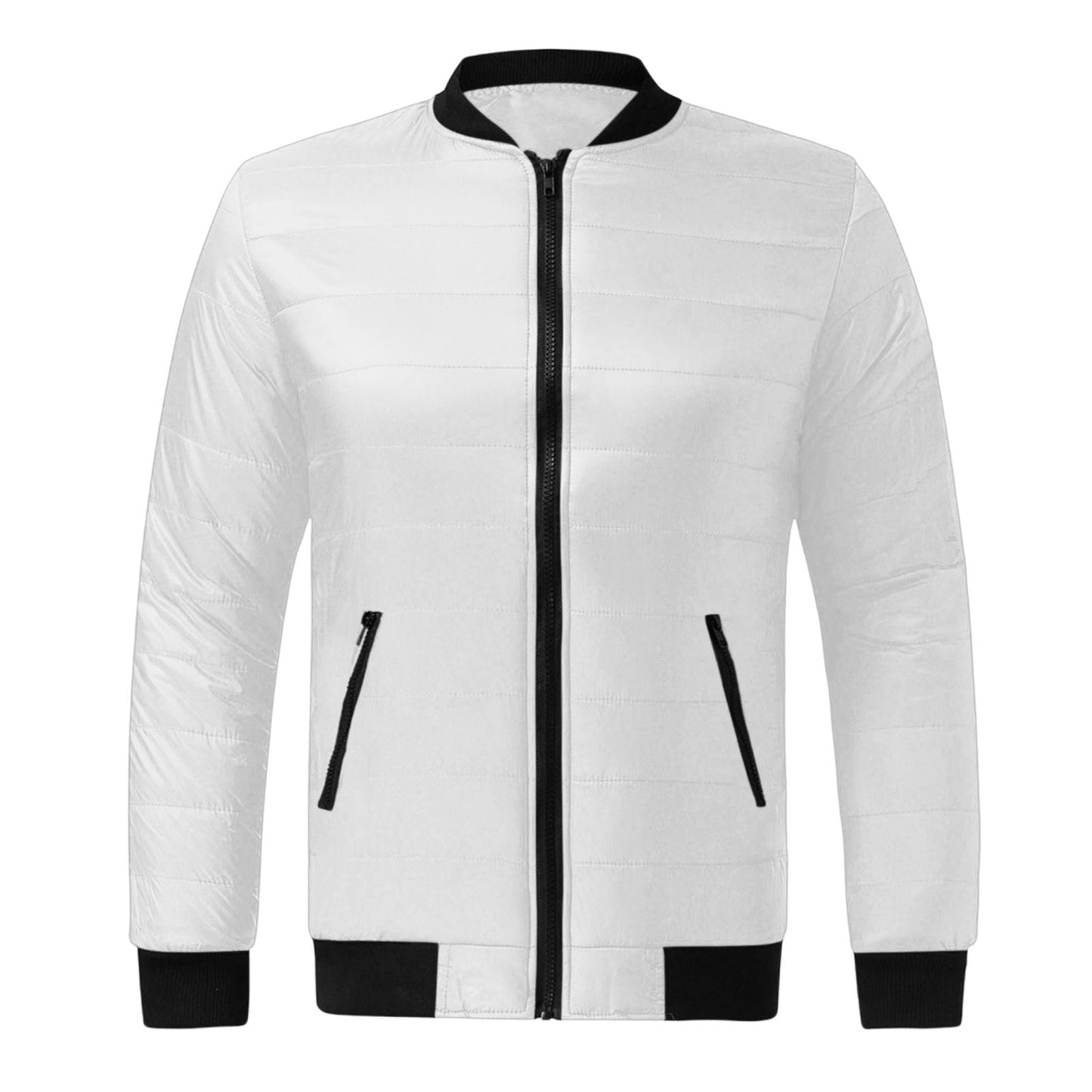 Mens Solid-Color Stand-Up Collar Cotton Padded Jacket Baseball Uniform