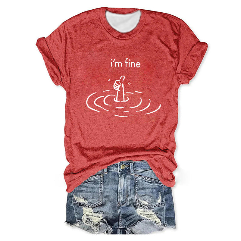 Women's Round Neck T-shirt Summer Quick-drying Cotton-like T-shirt