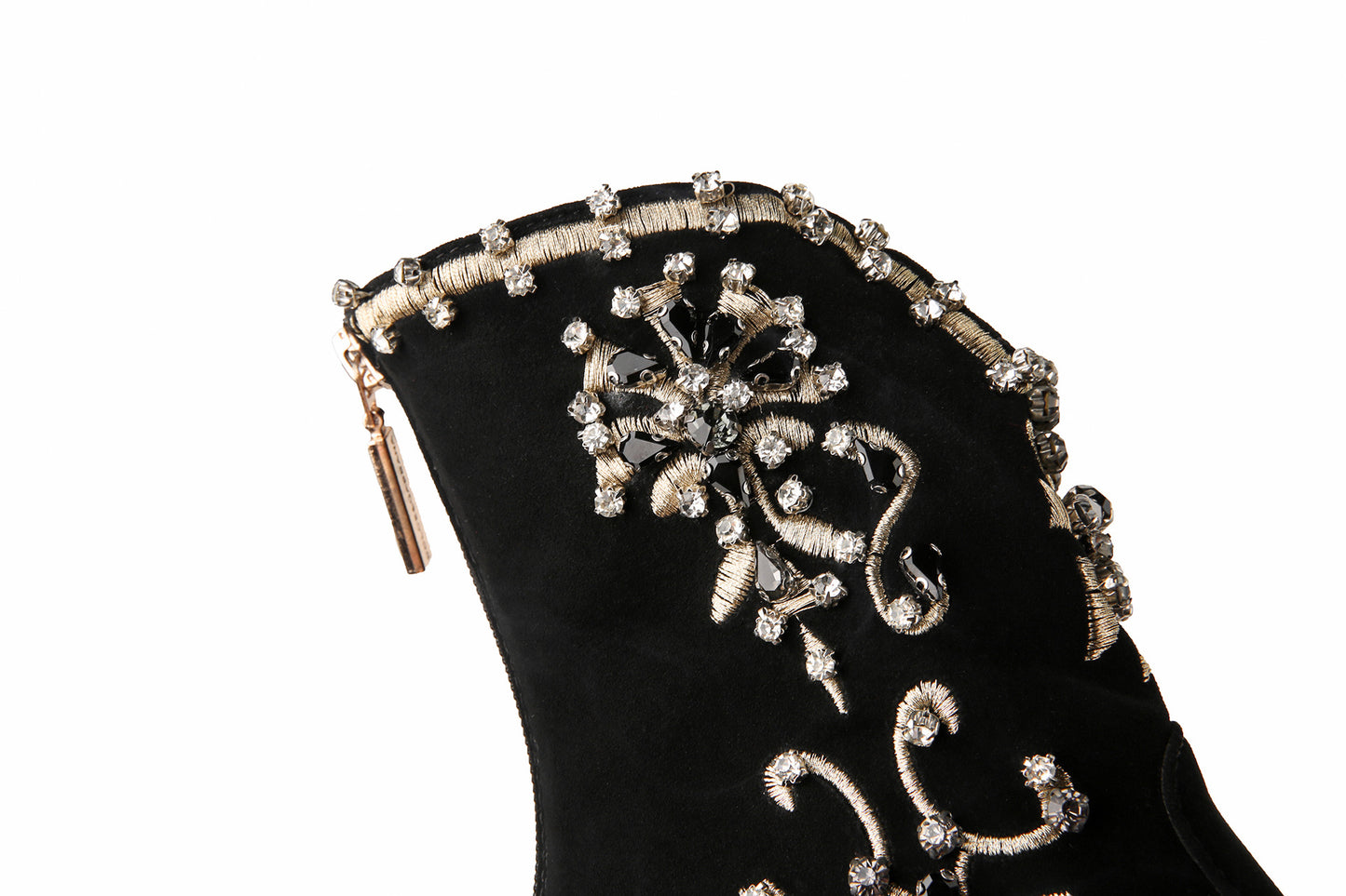 Fashion Ethnic Beaded Embroidered Booties Plus Size