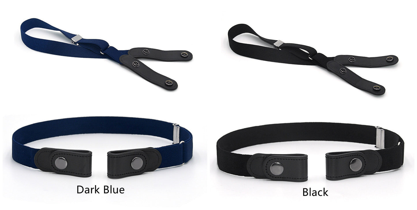 Jeans Belt Seamless Elastic Without Buckle All-match Lazy Belt