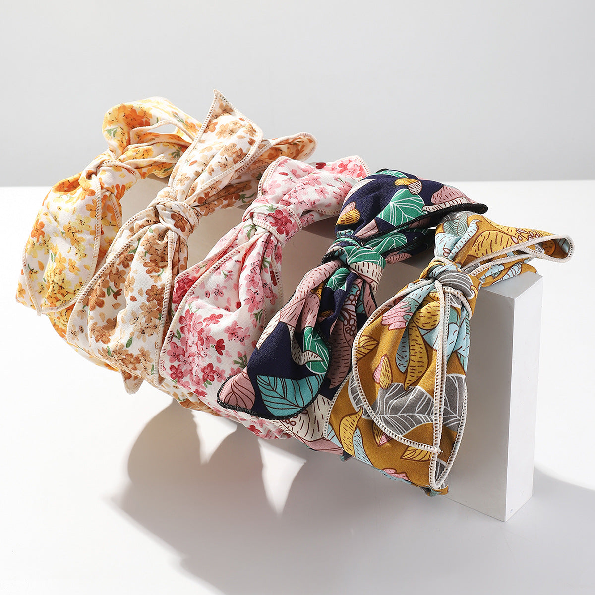 New Floral French Fashion Printed Hair Bow Hair