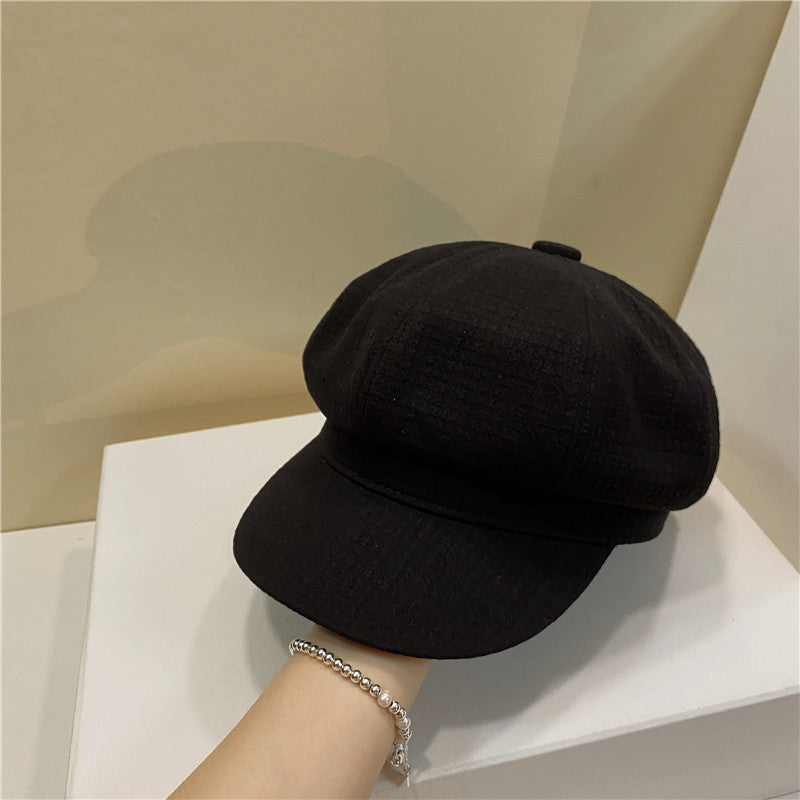 Women's Fashion Simple Solid Colour Octagonal Beret